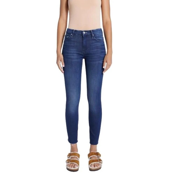 Mother High Waisted Looker Ankle Fray Tongue & Chic - Picture 1 of 10